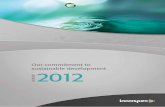 Our commitment to sustainable development 2012 - · PDF filein a significant acquisition for our Oilfield Specialties business. On December 24, ... experience on oil, ... with loyalty