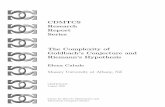 The Complexity of Goldbach’s Conjecture and Riemann’s ... · PDF fileCDMTCS Research Report Series The Complexity of Goldbach’s Conjecture and Riemann’s Hypothesis Elena Calude