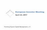 European Investor Meeting - Pershing Square Holdings, Ltd. · PDF file3 Welcome to the 2017 European Investor Meeting 2017 YTD Performance Review 2017 Portfolio Update PSH Update Business