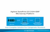 Agilent SurePrint G3 CGH+SNP Microarray Platform · PDF fileAgilent SurePrint G3 CGH+SNP Microarray Platform Your Complete Solution For Cytogenetic Research For Research Use Only.