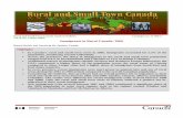 Immigrants in Rural Canada: · PDF fileAgriculture and Agri-Food Canada. The Rural and ... Classification (SAC) ... for a more detailed geographic analysis of immigrants in terms of