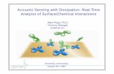 Acoustic Sensing with Dissipation: Real-Time …cense/equipment/082207_UK_FINAL.pdfAcoustic Sensing with Dissipation: Real-Time Analysis of Surface/Chemical Interactions Mark Poggi,