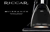 VIBRANCE -   VIB_  using your Vibrance the first time ... Adjusting the suction power ... Visit Riccar on-line ...