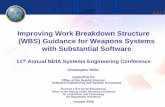 Improving Work Breakdown Structure (WBS) Guidance · PDF fileSystems & Software Engineering – September 2008 1 Improving Work Breakdown Structure (WBS) Guidance for Weapons Systems