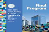 2015 ACNS Annual Meeting & Courses ClInICal neURoPHsIoloG soCIeT 2015 Annual Meeting & Courses febRUaRY 3-8, 2015 HOUSTON, TX JW Marriott Houston …