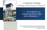 LA Mission College College Effectiveness Report Mission - BOT 2012 (v9).pdf · Research Internship opportunities ... Culinary Art and HFAC facilities ... Annual internal and external