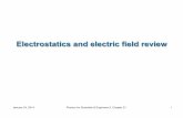 Electrostatics and electric field review - Michigan State …schwier/courses/2014SpringPhy184/lecture10… · Electrostatics and electric field review January 24, 2014 Physics for