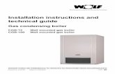 Installation instructions and technical guide - · PDF fileInstallation instructions and technical guide Gas condensing boiler CGB-75 Wall mounted gas boiler CGB-100 Wall mounted gas