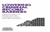 Lowering Criminal Record Barriers ... - Legal Action Centerlac.org/wp-content/uploads/2014/12/LoweringCriminalRecordBarriers... · lowering criminal records barriers lowering criminal