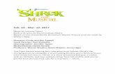 Feb. 24 - Mar. 12, 2017 - Welcome to Sunnyvale …sunnyvaleplayers.org/uploads/3/4/8/2/34820695/shrek...Character Descriptions Shrek Our story's title character. A big, green, terrifying
