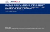 CAMBODIA MSME PROJECTpdf.usaid.gov/pdf_docs/PA00HV65.pdfCAMBODIA MSME 2/BEE PROJECT 1 QUARTERLY REPORT NO. 4 CAMBODIA MSME PROJECT INTERIM ASSESSMENT REPORT OF WATER SUPPLY ACTIVITY