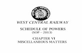 WEST CENTRAL RAILWAY SCHEDULE OF POWERSwcr.indianrailways.gov.in/uploads/files/1363694416917-Premable.pdf · This delegation of powers is in supersession of all previous ones related
