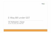 E-Way Bill under GST - PuneICAIpuneicai.org/wp-content/uploads/E-Way-Bill-under-GST-1.0.pdf · E-Way Bill under GST CA Yashwant J. Kasar B.Com ... due to inward supply from an ...