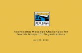 Addressing Message Challenges for Jewish Nonprofit ... change in messaging Rosh Hashanah letters 2003-2009. ... • Rapid growth in email list, FB, etc. • Revenue ... • Concise