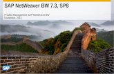 SAP NetWeaver BW 7.3, SP8 · PDF fileSAP NetWeaver BW Support Package 8 mainly serves the aspect to include enhancements based on customer feedback during RU BW 7.3 on HANA
