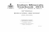 IRON & STEEL AND SCRAP Indian Minerals …ibm.nic.in/writereaddata/files/08092017094100Ironsteel...9-1 IRON & STEEL AND SCRAP Indian Minerals Yearbook 2015 (Part- II : Metals & Alloys)