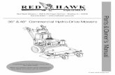 Parts & Owner’s Manual - Gardner Inc & Owner’s Manual 36” & 48” Commercial Hydro-Drive Mowers Red Hawk Mowers • 368 S. Michigan Avenue • Bradley, IL • 60915 815.935.8383