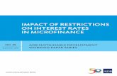 Impact of Restrictions on Interest Rates in Microfinance paper examines the impact of restrictions on interest rates in microfinance. ... Public distribution systems for the supply