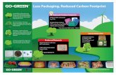 Less Packaging, Reduced Carbon Footprint - A2 · PDF fileReduced Carbon Footprint ... 30% Energy Savings GO-GREEN rigid polypropylene trays are manufactured using a new an innovative