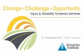 NSW CTP Benefit Reform - Actuaries Institute · PDF fileNSW CTP Benefit Reform Christian Fanker and Bevan Damm ... Injury & Disability Schemes Seminar. ... (excl. Workers comp recoveries)