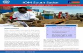 IOM South Sudan February 2013 HUMANITARIAN UPDATE IOM South Sudan GENERAL OVERVIEW Needs in the four refugee camps located in Maban ounty, Upper Nile State have been further impacted