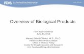 Overview of Biological Products · PDF fileOverview of Biological Products FDA Basics Webinar June 17, 2013. Mantej (Nimi) Chhina, M.S., Ph.D. Health Science Policy Analyst. Office