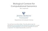 Biological Context for Computational Genomicslangmea/resources/lecture_notes/biological... · Biological Context for Computational Genomics Ben Langmead You are free to use these