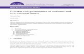 Disaster risk governance at national and sub … risk governance at national and sub-national levels 5 UNISDR. (2011). Reforming risk governance. Chapter 7 in Global Assessment Report