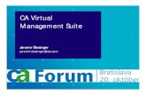 CA Virtual Management Suite - CA  · PDF file10/21/2009 · CA Virtual Management Suite ... Spectrum® IM, eHealth® PM, CA Wily, NSM ARCServe ... CA Spectrum Automation Manager 1