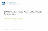 CWIS Worker Portal Access User Guide for Countieskeepkidssafe.pa.gov/cs/groups/webcontent/documents/document/c... · • Select a security question and provide an answer for each