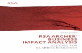 DATA SHEET RSA ARCHER BUSINESS IMPACT · PDF file3 DATA SHEET KEY BENEFITS With RSA Archer Business Impact Analysis, you will be able to: • Deploy one consolidated system of record