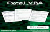 Excel VBA Notes for Professionals - books.goalkicker.combooks.goalkicker.com/ExcelVBABook/ExcelVBANotesFor... · Excel VBA Excel Notes for Professionals® VBA Notes for Professionals