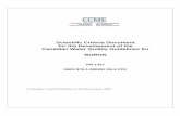 Scientific Criteria Document for the Development of the ... · PDF filefor the Development of the Canadian Water Quality Guidelines for ... of species sensitivity distributions ...