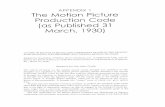Motion Picture Production Code - ASU · PDF fileThe art of motion pictures has the same object as the other arts — the presentation of human thouŒht, emotion, and experience, in