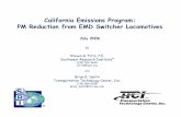 Presentation: 2006-07-13: California Emissions Program: PM Reduction · PDF file · 2006-07-13California Emissions Program: PM Reduction from EMD Switcher Locomotives July 2006 by