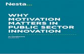 WHY MOTIVATION MATTERS IN PUBLIC SECTOR ... MOTIVATION MATTERS IN PUBLIC SECTOR INNOVATION CONTENTS EXECUTIVE SUMMARY 4 1. WHY WE NEED PUBLIC SECTOR INNOVATION 6 2.WHAT DO WE KNOW