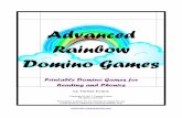 Advanced Rainbow Domino Games - Printable Reading … Rainbow... · Contractions Dominoes a game for 2 - 4 players Place the dominoes face down. Each player takes 4 dominoes. The