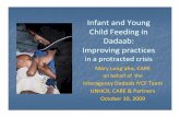 Child Feeding in DadaabDadaab:: Improving · PDF fileChild Feeding in DadaabDadaab:: Improving practices ... Capacity‐building forfor staffstaff ... Integration of IYCF Support into