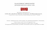 PLACEMENT BROCHURE (PGDM BATCH 2012-14) · PDF file · 2014-05-14PLACEMENT BROCHURE (PGDM BATCH 2012-14) ... Logistics & Supply Chain Management Project Management ... Cement Construction