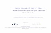 GED Program Bulletin 20101221 - GED Academy · PDF fileSCHEDULING GED TESTS 4 Test fees may be paid by VISA, MasterCard or American Express. Prometric Inc. will charge your credit