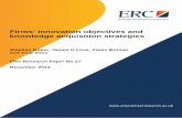 Firms’ innovation objectives and knowledge acquisition · PDF file · 2015-03-10innovative smaller firms ... partnering approaches may also have uncertain outcomes but may help