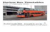 Harlow Bus Timetables - home | Here To There Publishing Complete Guide 1st... · Welcome to this, lightweight, bus timetable for Harlow. This book contains bus timetables for all