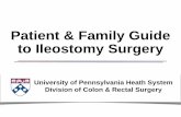 Patient & Family Guide to Ileostomy Surgery - Penn  · PDF filePatient & Family Guide to Ileostomy Surgery ... colostomy - opening in the colon (usually ... Home care & Supplies