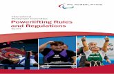International Paralympic Committee Powerlifting Rules  · PDF fileIPC POWERLIFTING Powerlifting Rules and Regulations International Paralympic Committee May 2014