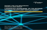 LOWERING BARRIERS TO TELECOMS INFRASTRUCTURE · PDF file · 2017-05-22LOWERING BARRIERS TO TELECOMS INFRASTRUCTURE DEPLOYMENT REPORT FOR THE BROADBAND STAKEHOLDER GROUP MAY 2017 Matt
