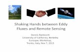 Shaking Hands between Fluxes and Remote Sensing Hands between Eddy Fluxes and Remote Sensing Dennis Baldocchi University of California, Berkeley EurospecWorkshop, Trento, Italy, Nov