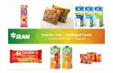 Investor Day –Packaged Foods - Olam Internationalolamgroup.com/wp-content/uploads/2013/09/30Sep2013-InvestorDay... · Investor Day –Packaged Foods ... Responsive to meaningful