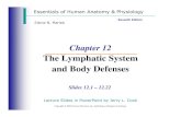 The Lymphatic System and Body Defenses · PDF fileElaine N. Marieb Chapter 12 The Lymphatic System ... Copyright © 2003 Pearson Education, Inc. publishing as Benjamin Cummings Slide