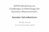 BIPM Workshop on Challenges in Metrology for … in Metrology for Dynamic Measurement: Speaker Introductions BIPM, Sèvres 15-16 November 2012 Title: Requested reliability of dynamic