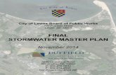 Stormwater Master Plan - Lewes BPW · PDF fileThis report presents the City of Lewes Board Of Public Works Stormwater Master Plan. ... used for pipe assessments in some ... other issues